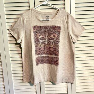 NY Central Park Butterfly Garden Tshirt * Women Sz Ex-Large * Cotton/Poly * NWT